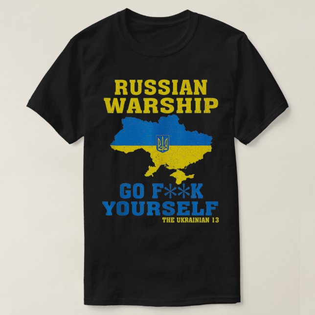 Camiseta El barco de guerra ruso se va (Diseño del anverso)