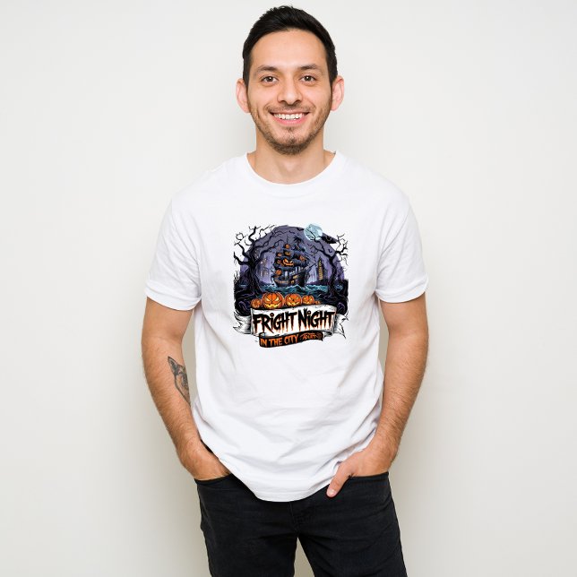 Camiseta "El barco de los fantasmas y murciélagos de Hallow (Subido por el creador)