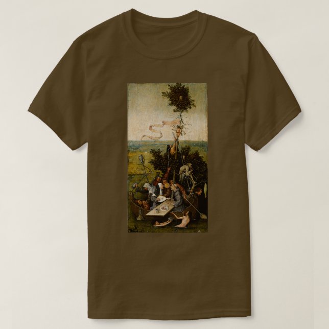 Camiseta El barco de tontos Hieronymus Bosch (Diseño del anverso)