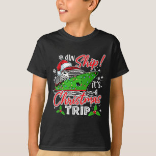 Camiseta El barco es un viaje de Navidades familia de cruce
