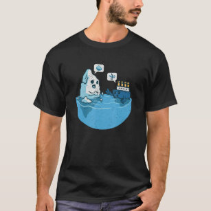 Camiseta El barco Iceberg Play Rock Paper tira Humor Adulto