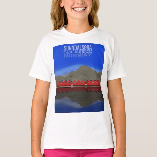 Camiseta El Barco Rojo Casas Sunndalsøra Noruega (Anverso)