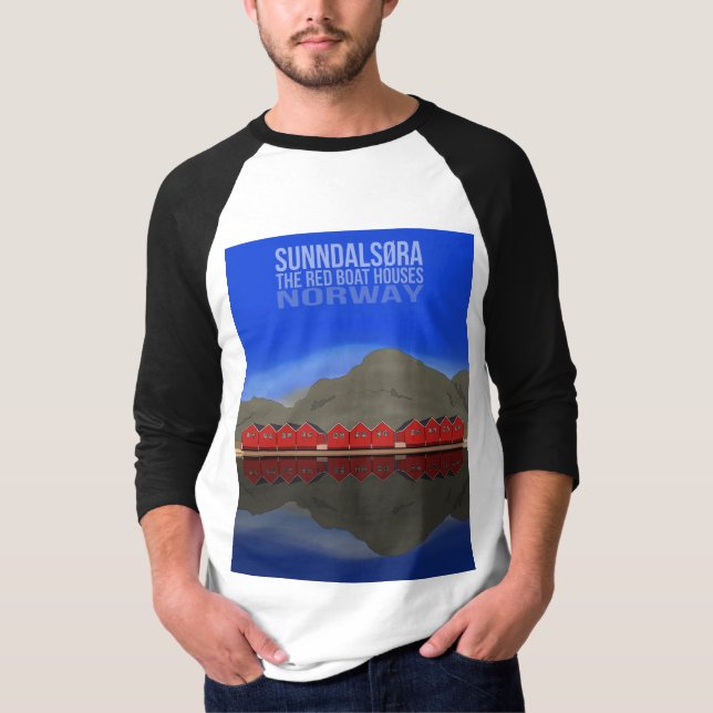 Camiseta El Barco Rojo Casas Sunndalsøra Noruega (Anverso)