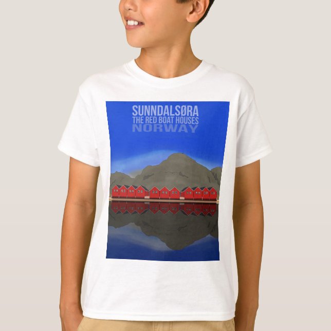 Camiseta El Barco Rojo Casas Sunndalsøra Noruega (Anverso)