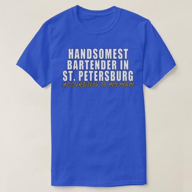 Camiseta El barman más guapo de San Petersburgo (Diseño del anverso)
