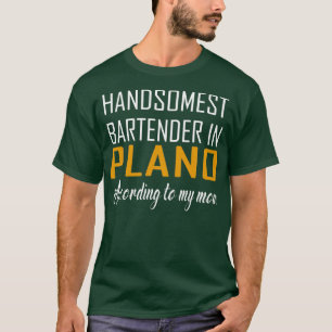 Camiseta El barman más guapo en el planeta según mi madre