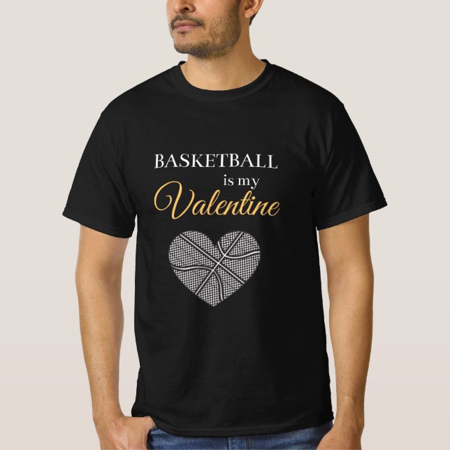 Camiseta El básquetbol es mi amor por San Valentín divertid (Anverso)