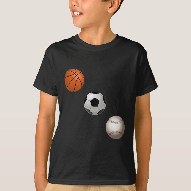 Camiseta El Básquetbol Y El Béisbol Son Mis Spo Favoritos (Anverso)