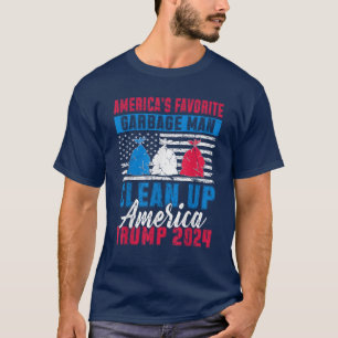 Camiseta El basurero favorito de Estados Unidos limpia a Es
