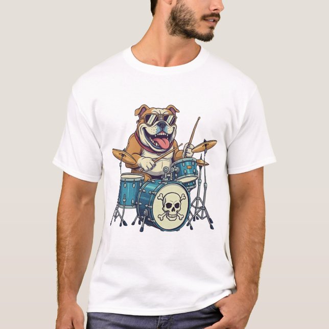 Camiseta El Baterista Canino  (Anverso)