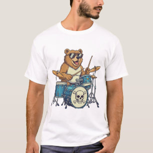 Camiseta El baterista oso 