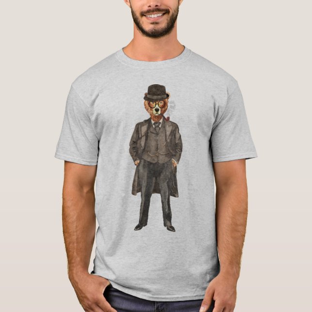 Camiseta El BEARister un oso gracioso en un traje (Anverso)