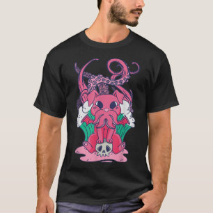 Camiseta El bebé de Cthulhu cuece el necronomicón japonés