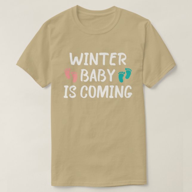 Camiseta El bebé de invierno se acerca a una divertida Invi (Diseño del anverso)