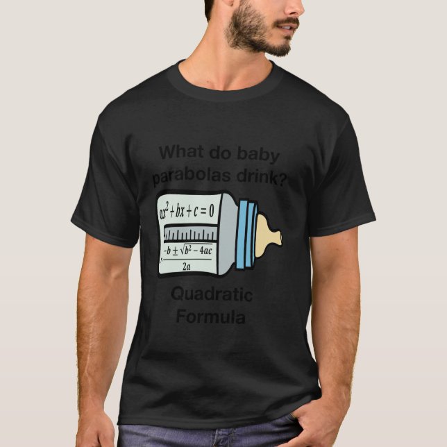 Camiseta El bebé gracioso Parabolas Bebe Fórmula cuadrática (Anverso)