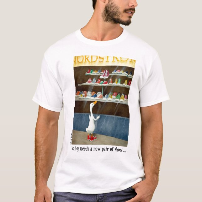 Camiseta El bebé necesita un nuevo par de zapatos… (Anverso)