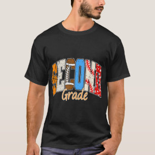 Camiseta El Béisbol El Fútbol Vuelve A La Escuela Segunda