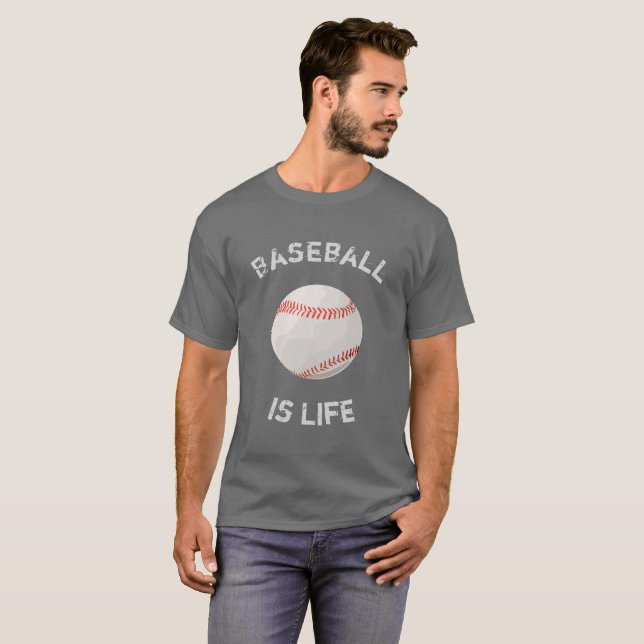 Camiseta El béisbol es el béisbol vida - Tees deportivos (Anverso completo)