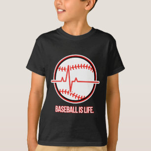 Camiseta El béisbol es gráfico de latido de vida