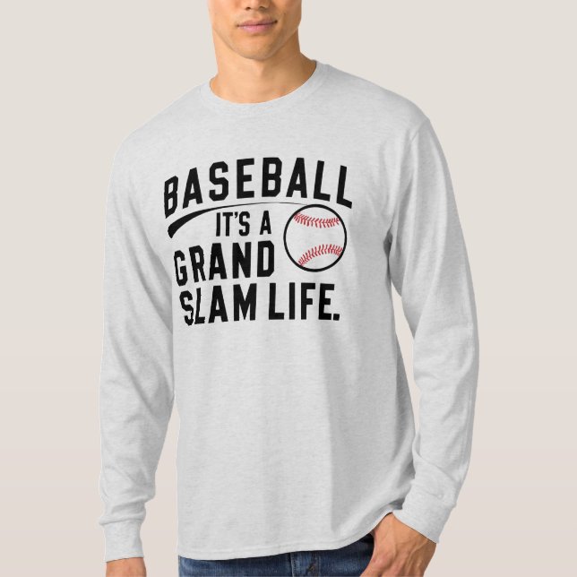 Camiseta El béisbol es la vida del gran slam (Anverso)