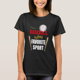 Camiseta El béisbol es mi deporte favorito, la bata de made