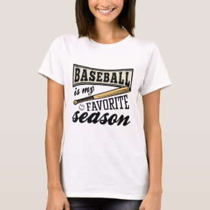 Camiseta El béisbol es mi temporada favorita