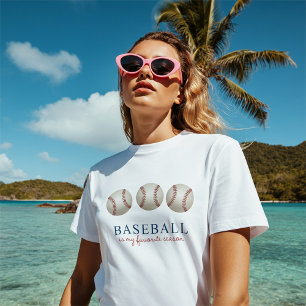 Camiseta El Béisbol Es Mi Temporada Favorita