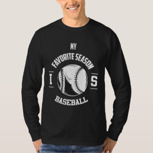 Camiseta El Béisbol Es Mi Temporada Favorita Vintage Wo De