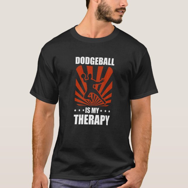 Camiseta El Béisbol Es Mi Terapia Deportiva Dodgeballer Dod (Anverso)