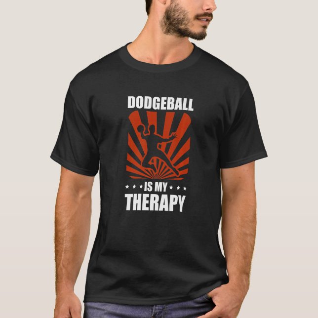 Camiseta El Béisbol Es Mi Terapia Deportiva Dodgeballer Dod (Anverso)