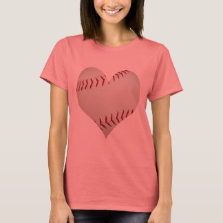 Camiseta El Béisbol Estadounidense En Forma De Corazón