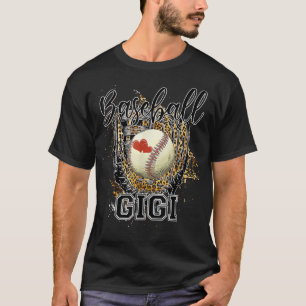 Camiseta El béisbol Gigi Leopard Béisbol Ama a la Madre Fam