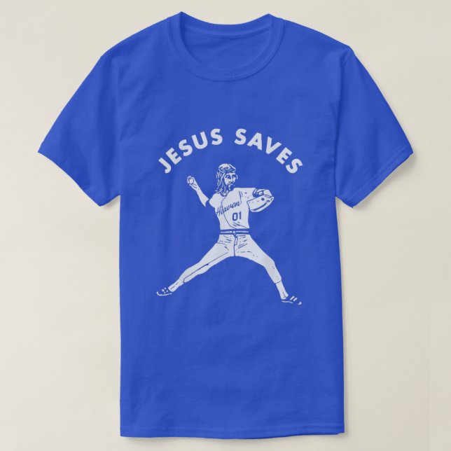 Camiseta El béisbol Jesús Saves (Diseño del anverso)