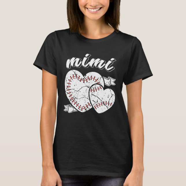 Camiseta El béisbol Mimi Heart Ball Guay Baseball Orgullo (Anverso)