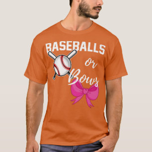 Camiseta El béisbol o los arcos divertidos de género revela