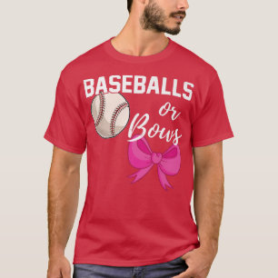 Camiseta El béisbol o los arcos divertidos de género revela