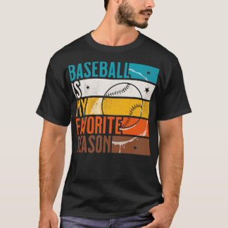 Camiseta El Béisbol Vintage Es Mi Temporada Favorita