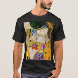 Camiseta El beso de Gustav Klimt<br><div class="desc">El beso de Gustav Klimt Gustav Klimt pintó el Beso en 1907. Se trata de una pareja rodeada de una manta dorada y adornos que comparten un momento de pasión estremecedora: el beso perfecto. Gustav Klimt (1862-1918) es uno de los artistas más innovadores y controvertidos de principios del siglo XX....</div>