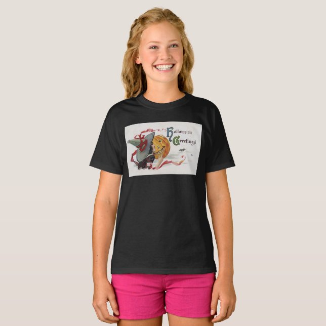 Camiseta El beso de la bruja: un Jack o Lantern en Hallowee (Anverso completo)