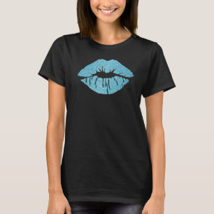 Camiseta El beso de las mujeres levanta los labios azules p