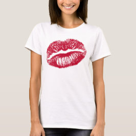 Camiseta El beso, los labios rojos