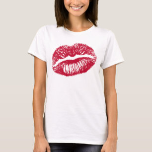 Camiseta El beso, los labios rojos