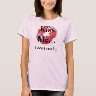 Camiseta ¡el beso, me besa…, yo no fuma!