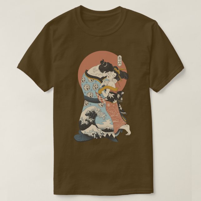 Camiseta El beso Ukiyoe (Diseño del anverso)