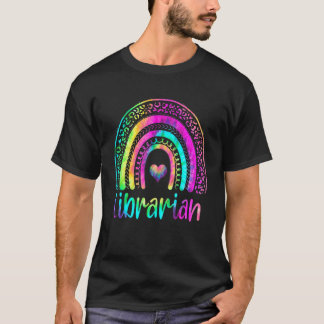 Camiseta El Bibliotecario De La Escuela Boho Rainbow Tye De