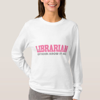 Camiseta El bibliotecario divertido lo sabe toda la