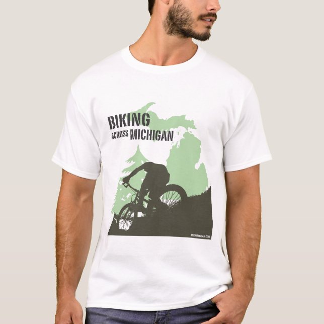 Camiseta El Biking a través de Michigan (Anverso)