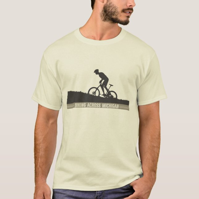 Camiseta El Biking a través de Michigan (Anverso)