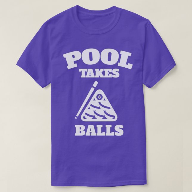 Camiseta El billar toma bolas Punny Pocket Billiards (Diseño del anverso)