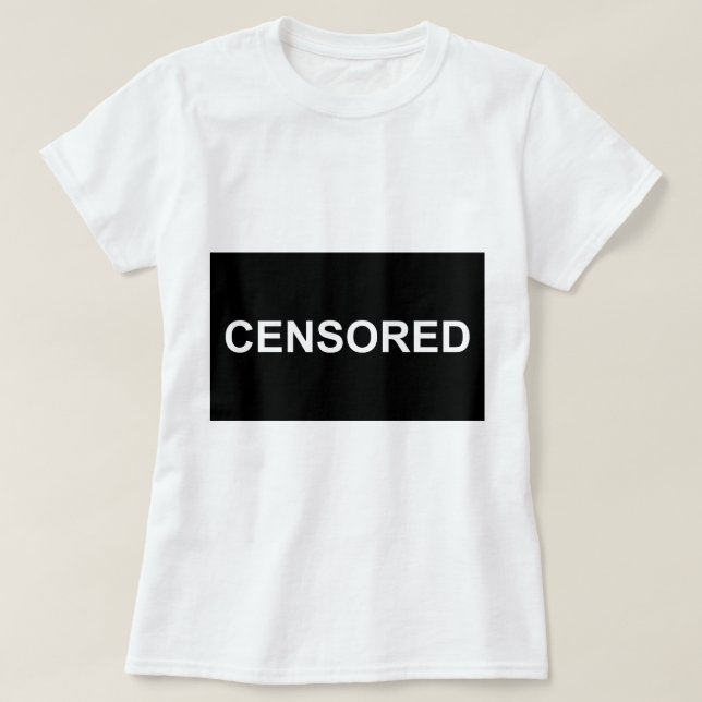 Camiseta El blanco censurado palabra pone letras al fondo (Diseño del anverso)